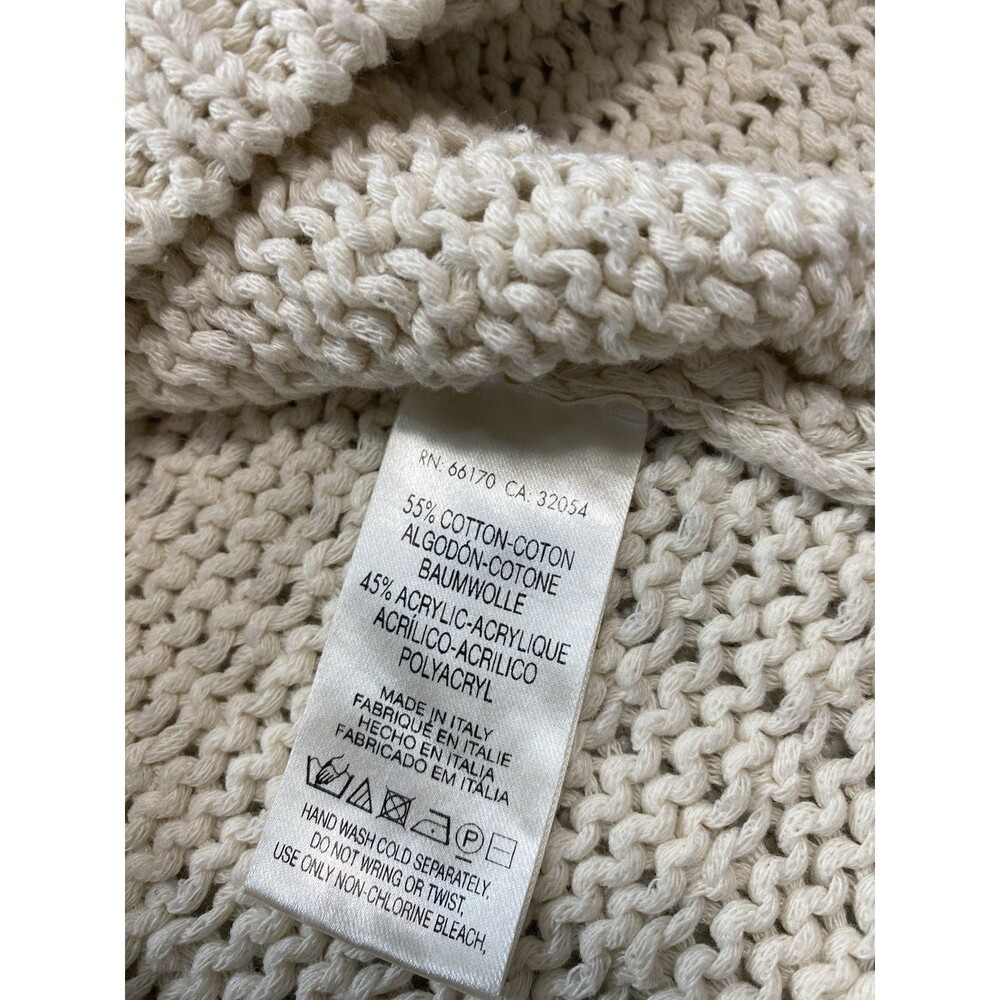 Anthropologie Moth Sweater Tank Women S Cream High Neck Racerback High-Low ** - Picture 11 of 15